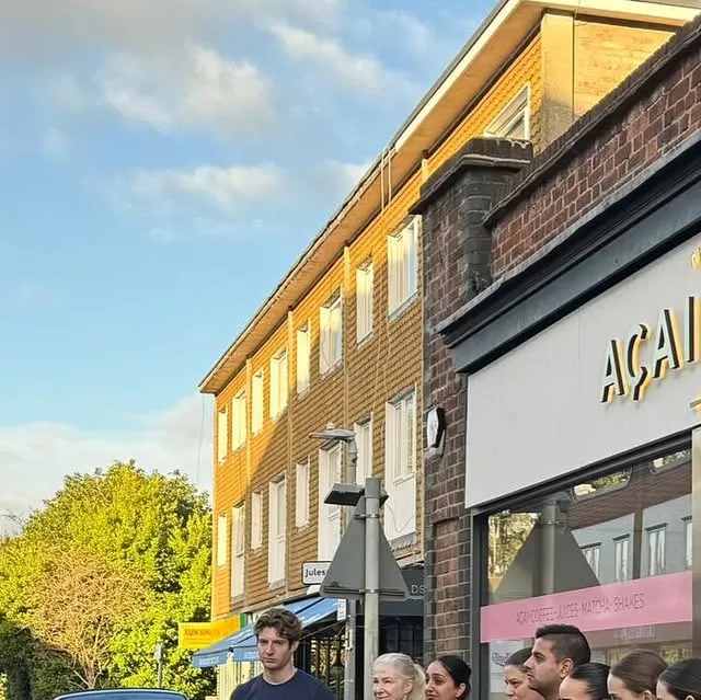 The Açai Club Beaconsfield storefront with the Run Club crew